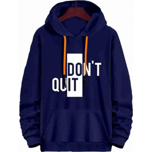 Men's Hooded Neck Regular Fit PC Fleece Dont Quit Printed Hoodie